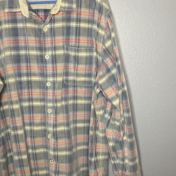 Tommy Bahama Pastel Pink Blue Soft Button Up Collared Shirt Size XXL - Picture 5 of 12
